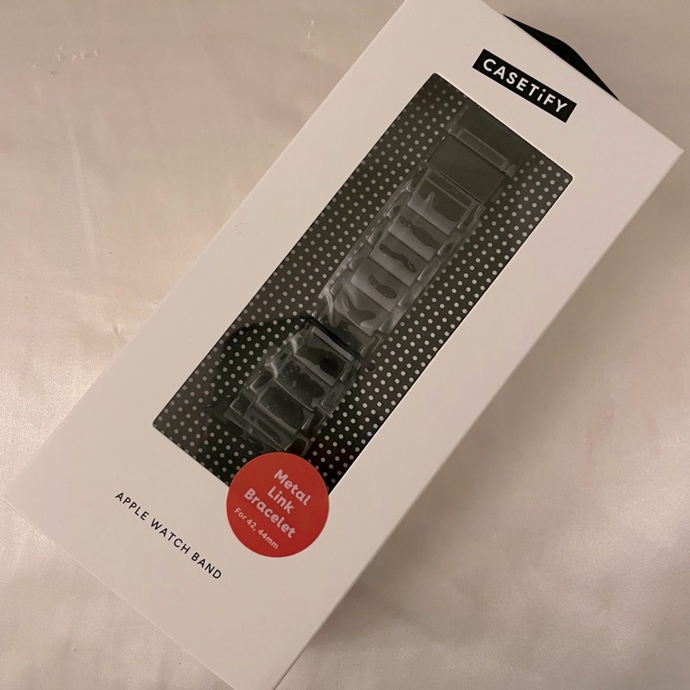 Casetify black metal apple watch band